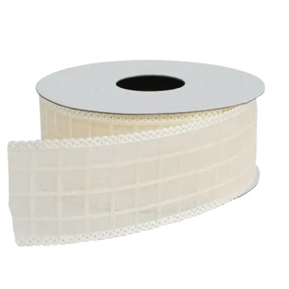 ΚΟΡΔΕΛΑ ΟΡΓΑΝΤΖΑ ΜΕ ΚΑΡΩ ΕΚΡΟΥ ΠΛ.3.8cm M.10yd – Δίνει premium χαρακτήρα στο περιβάλλον | iroots.gr