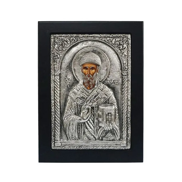 ΕΙΚΟΝΑ ΑΣΗΜΕΝΙΑ ΑΓ. ΣΠΥΡΙΔΩΝ 14x19cm – Δημιουργεί αίσθηση πολυτέλειας χωρίς κόπο | iroots.gr