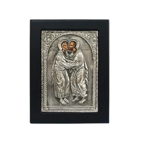 ΕΙΚΟΝΑ ΑΣΗΜΕΝΙΑ ΑΓ. ΠΕΤΡΟΣ-ΠΑΥΛΟΣ 11x14cm – Δίνει premium χαρακτήρα στο περιβάλλον | iroots.gr
