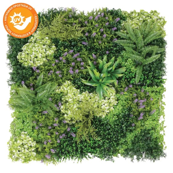 ΔΙΑΚΟΣΜΗΤΙΚΟ ΠΛΑΚΑΚΙ ΣΥΝΘΕΣΗ ΠΡΑΣΙΝΟΥ & ΑΝΘΕΩΝ ΜΕ ΠΡΟΣΤΑΣΙΑ UV - 100x100cm 6/ΚΙΒ – Ταιριάζει σε κάθε μοντέρνο ή επαγγελματικό χώ