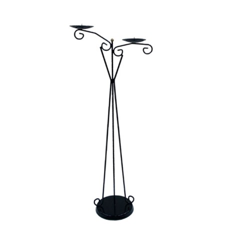 ΜΕΤΑΛΛΙΚΗ ΒΑΣΗ ΕΚΔΗΛΩΣΕΩΝ ΜΑΥΡΗ - Υ130cm – Ταιριάζει σε κάθε μοντέρνο ή επαγγελματικό χώρο | iroots.gr