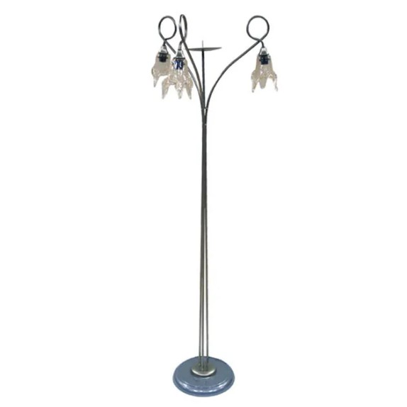 ΜΕΤΑΛΛΙΚΗ ΒΑΣΗ ΦΩΤΙΣΤΙΚΟ-ΚΕΡΙ ΑΣΗΜΙ - Υ155cm – Αναβαθμίζει άμεσα τον χώρο σου | iroots.gr