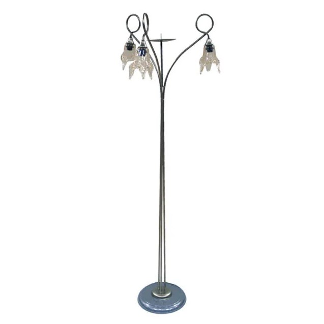 ΜΕΤΑΛΛΙΚΗ ΒΑΣΗ ΦΩΤΙΣΤΙΚΟ-ΚΕΡΙ ΑΣΗΜΙ - Υ155cm – Αναβαθμίζει άμεσα τον χώρο σου | iroots.gr