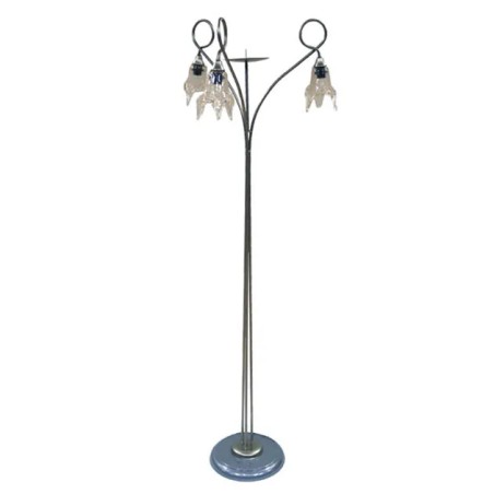 ΜΕΤΑΛΛΙΚΗ ΒΑΣΗ ΦΩΤΙΣΤΙΚΟ-ΚΕΡΙ ΑΣΗΜΙ - Υ155cm – Αναβαθμίζει άμεσα τον χώρο σου | iroots.gr