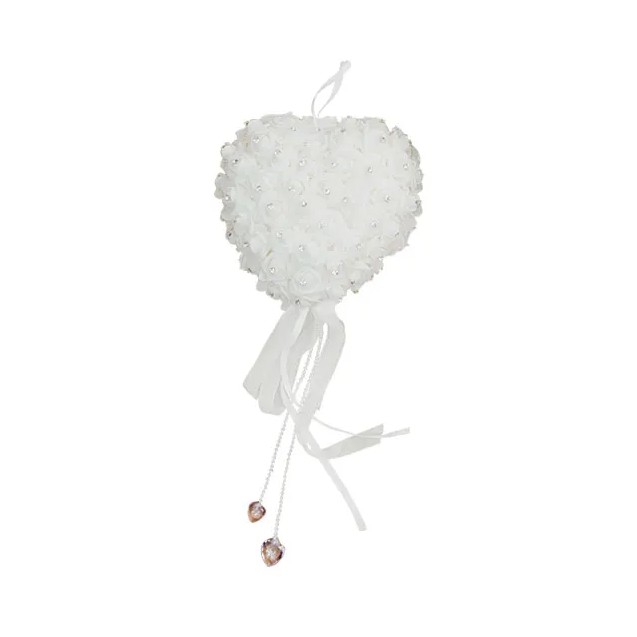 ΝΥΦIKΗ ΚΡΕΜΑΣΤΗ ΚΑΡΔΙΑ ΤΡΙΑΝΤΑΦΥΛΛΑ ΛΕΥΚΟ - Υ18cm – Ταιριάζει σε κάθε μοντέρνο ή επαγγελματικό χώρο | iroots.gr