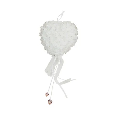 ΝΥΦIKΗ ΚΡΕΜΑΣΤΗ ΚΑΡΔΙΑ ΤΡΙΑΝΤΑΦΥΛΛΑ ΛΕΥΚΟ - Υ18cm – Ταιριάζει σε κάθε μοντέρνο ή επαγγελματικό χώρο | iroots.gr