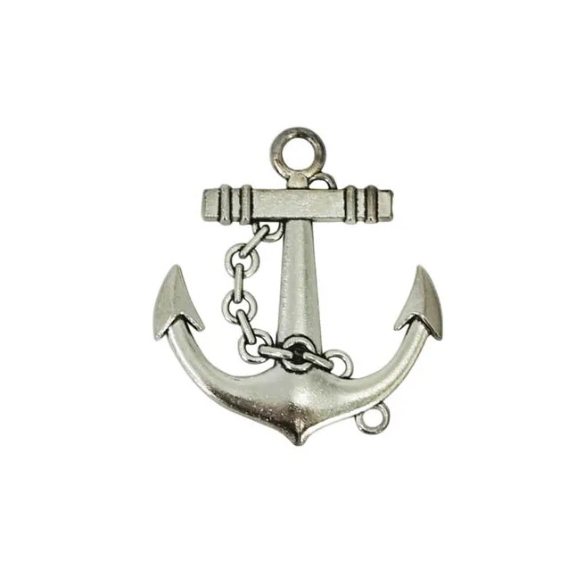 ΜΕΤΑΛΛΙΚΟ ΚΡΕΜΑΣΤΟ ΔΙΑΚΟΣΜΗΤΙΚΟ ΑΓΚΥΡΑ ΑΣΗΜΙ 5x5.5cm – Ταιριάζει σε κάθε μοντέρνο ή επαγγελματικό χώρο | iroots.gr