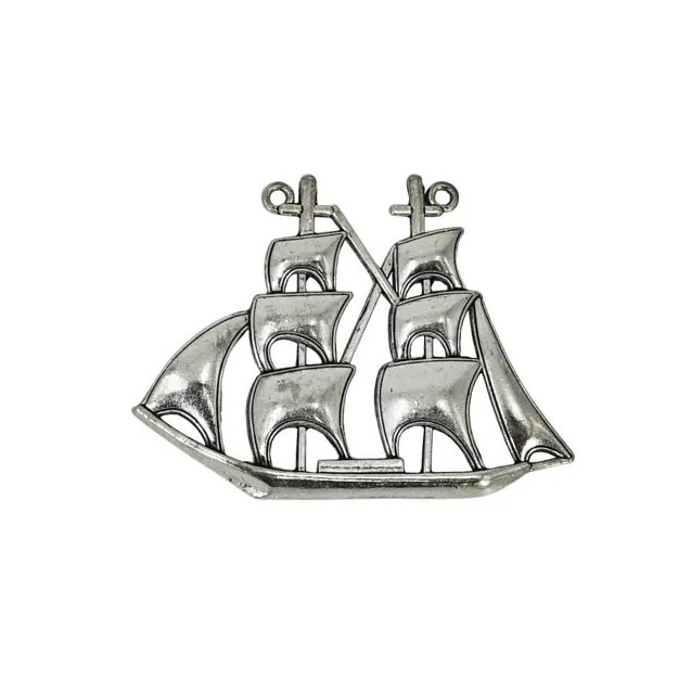 ΜΕΤΑΛΛΙΚΟ ΚΡΕΜΑΣΤΟ ΔΙΑΚΟΣΜΗΤΙΚΟ ΚΑΡΑΒΙ-ΙΣΤΙΟΦΟΡΟ ΑΣΗΜΙ 6.5x5cm – Δημιουργεί αίσθηση πολυτέλειας χωρίς κόπο | iroots.gr