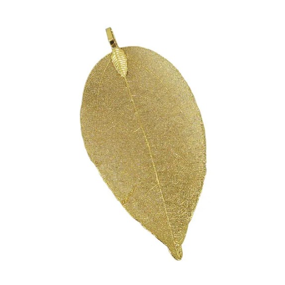 ΜΕΤΑΛΛΙΚΟ ΚΡΕΜΑΣΤΟ ΔΙΑΚΟΣΜΗΤΙΚΟ ΦΥΛΛΟ ΧΡΥΣΟ 4x8cm – Δίνει premium χαρακτήρα στο περιβάλλον | iroots.gr