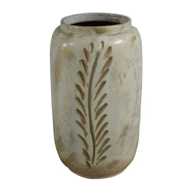 ΚΕΡΑΜΙΚΟ ΔΙΑΚΟΣΜΗΤΙΚΟ ΒΑΖΟ/ΠΙΘΑΡΙ ΔΑΠΕΔΟΥ ΕΚΡΟΥ - 18x47cm – Δημιουργεί αίσθηση πολυτέλειας χωρίς κόπο | iroots.gr