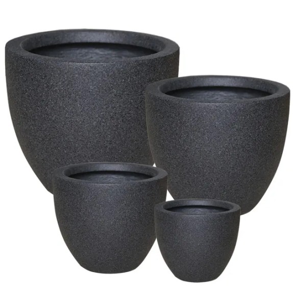 ΚΑΣΠΩ FIBER CLAY ΣΕΤ/4 ΑΝΘΡΑΚΙ ΓΡΑΝΙΤΗ ΣΤΡΟΓΓΥΛΟ - 1/ΚΙΒ – Προσφέρει μοναδική αισθητική | iroots.gr