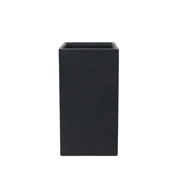 ΚΑΣΠΩ FIBER CLAY ΑΝΘΡΑΚΙ ΓΡΑΝΙΤΗ ΟΡΘΟΓΩΝΙΟ ΜΕΣΑΙΟ 35x35x70cm – Δίνει premium χαρακτήρα στο περιβάλλον | iroots.gr