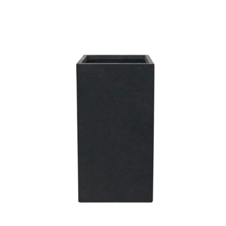 ΚΑΣΠΩ FIBER CLAY ΑΝΘΡΑΚΙ ΓΡΑΝΙΤΗ ΟΡΘΟΓΩΝΙΟ ΜΕΣΑΙΟ 35x35x70cm – Δίνει premium χαρακτήρα στο περιβάλλον | iroots.gr