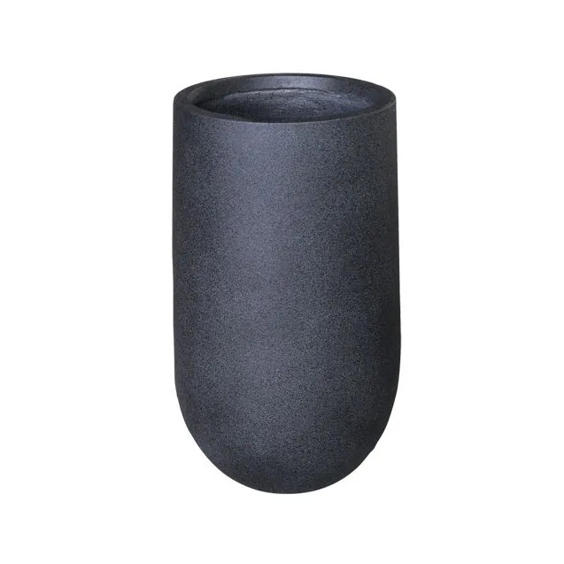 ΚΑΣΠΩ FIBER CLAY ΑΝΘΡΑΚΙ ΓΡΑΝΙΤΗ ΨΗΛΟ ΣΤΡΟΓΓΥΛΟ ΜΕΓΑΛΟ Φ46x75cm