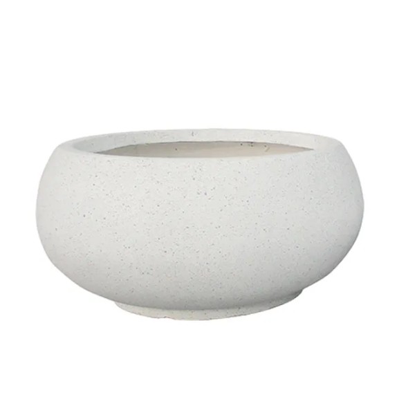 ΚΑΣΠΩ FIBER CLAY ΛΕΥΚΟ-ΓΡΑΝΙΤΗ ΓΑΒΑΘΑ ΜΕΓΑΛΟ Φ55x25cm – Αναβαθμίζει άμεσα τον χώρο σου | iroots.gr