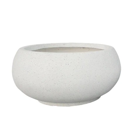 ΚΑΣΠΩ FIBER CLAY ΛΕΥΚΟ-ΓΡΑΝΙΤΗ ΓΑΒΑΘΑ ΜΕΓΑΛΟ Φ55x25cm – Αναβαθμίζει άμεσα τον χώρο σου | iroots.gr