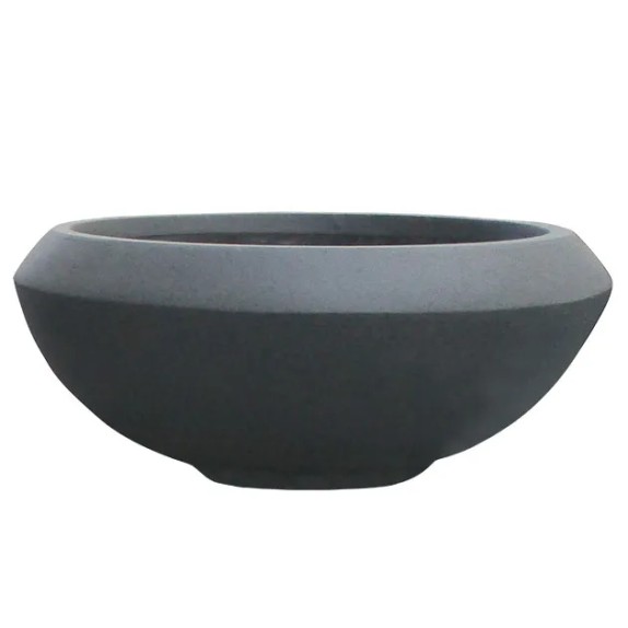 ΚΑΣΠΩ FIBER CLAY ΑΝΘΡΑΚΙ ΓΡΑΝΙΤΗ ΓΑΒΑΘΑ ΜΕΓΑΛΟ Φ55x23cm – Δημιουργεί αίσθηση πολυτέλειας χωρίς κόπο | iroots.gr