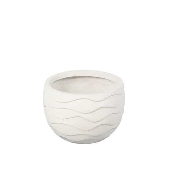 ΚΑΣΠΩ FIBER CLAY ΕΚΡΟΥ ΚΥΜΜΑΤΑ-ΓΑΒΑΘΑ ΜΕΣΑΙΟ Φ42.5x29.5cm – Αναβαθμίζει άμεσα τον χώρο σου | iroots.gr