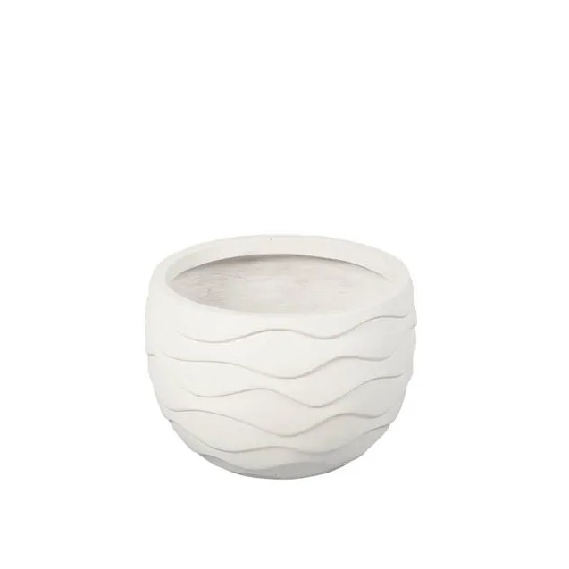 ΚΑΣΠΩ FIBER CLAY ΕΚΡΟΥ ΚΥΜΜΑΤΑ-ΓΑΒΑΘΑ ΜΕΣΑΙΟ Φ42.5x29.5cm – Αναβαθμίζει άμεσα τον χώρο σου | iroots.gr