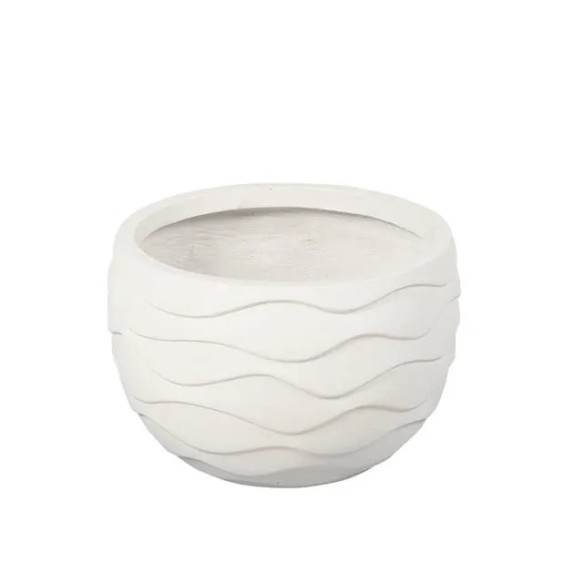 ΚΑΣΠΩ FIBER CLAY ΕΚΡΟΥ ΚΥΜΜΑΤΑ-ΓΑΒΑΘΑ ΜΕΓΑΛΟ Φ54x36cm – Προσφέρει μοναδική αισθητική | iroots.gr