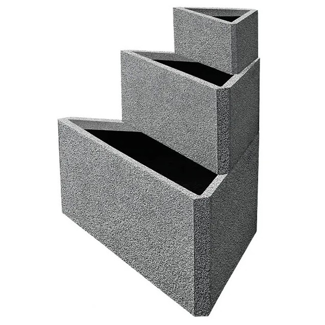 ΖΑΡΝΤΙΝΙΕΡΑ FIBER CLAY ΣΕΤ/3 ΓΚΡΙ ΑΜΜΟΠΕΤΡΑ ΤΡΙΓΩΝΟ - 1/KIB – Προσφέρει μοναδική αισθητική | iroots.gr