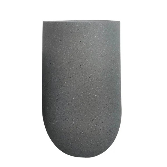 ΚΑΣΠΩ FIBER CLAY ΓΚΡΙ AN ΨΗΛΟ ΣΤΡΟΓΓΥΛΟ ΜΕΓΑΛΟ - Φ46x75cm – Δίνει premium χαρακτήρα στο περιβάλλον | iroots.gr