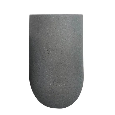 ΚΑΣΠΩ FIBER CLAY ΓΚΡΙ AN ΨΗΛΟ ΣΤΡΟΓΓΥΛΟ ΜΕΓΑΛΟ - Φ46x75cm – Δίνει premium χαρακτήρα στο περιβάλλον | iroots.gr