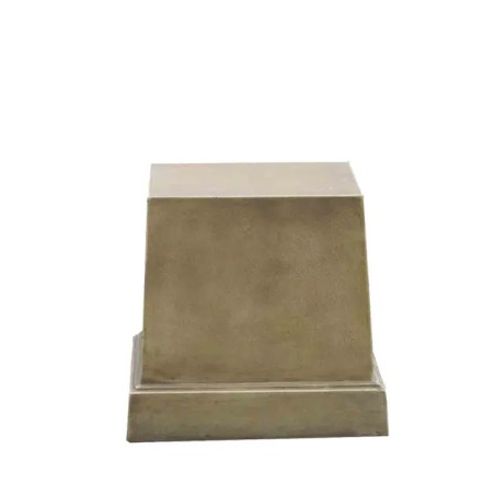 ΒΑΣΗ FIBER CLAY ΜΠΕΖ ΠΑΛΑΙΩΜΕΝΟ TEΤΡΑΓΩΝΟ ΜΙΚΡΟ - 31x31x29cm – Δίνει premium χαρακτήρα στο περιβάλλον | iroots.gr
