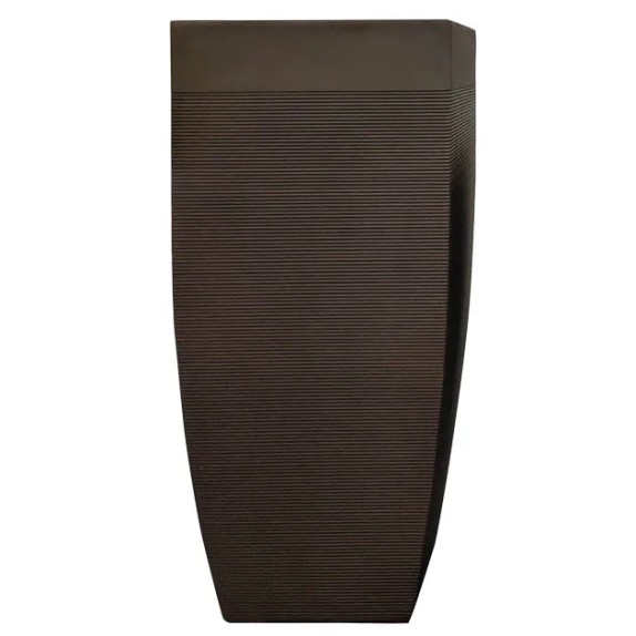 ΚΑΣΠΩ FIBER CLAY ΣΚΟΥΡΟ ΚΑΦΕ ΡΙΓΕΣ ΨΗΛΟ ΤΕΤΡΑΓΩΝΟ ΚΑΜΠΥΛΩΤΟ ΓΙΓΑΣ - 44x44x100cm – Αναβαθμίζει άμεσα τον χώρο σου | iroots.gr