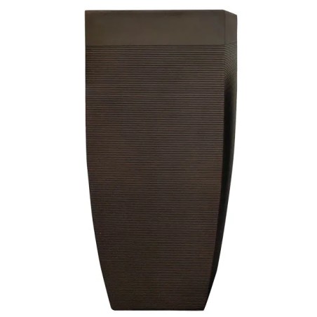 ΚΑΣΠΩ FIBER CLAY ΣΚΟΥΡΟ ΚΑΦΕ ΡΙΓΕΣ ΨΗΛΟ ΤΕΤΡΑΓΩΝΟ ΚΑΜΠΥΛΩΤΟ ΓΙΓΑΣ - 44x44x100cm – Αναβαθμίζει άμεσα τον χώρο σου | iroots.gr