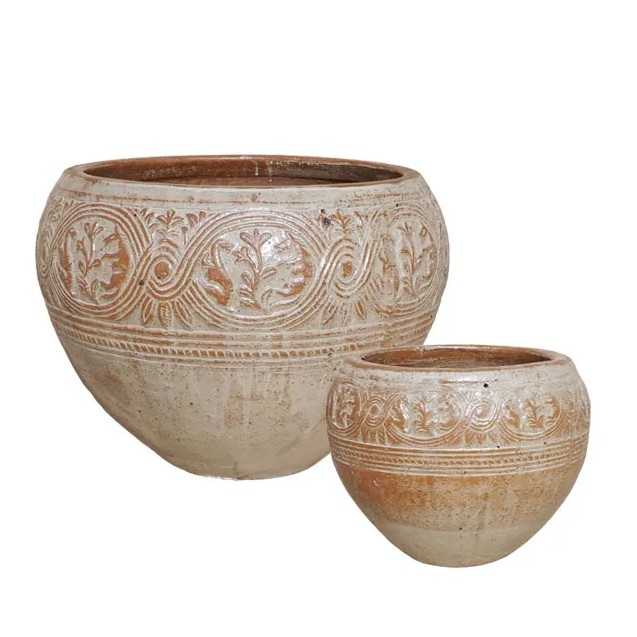 ΠΙΘΑΡΙA-ΚΑΣΠΩ ΕΚΡΟΥ ΠΑΛΑΙΩΜΕΝΟ ΣΕΤ/2 ΣΤΡΟΓΓΥΛΑ ΜΠΟΡΝΤΟΥΡΑ L:71x50, S:45x34cm 6/ΠΑΛΕΤA – Δημιουργεί αίσθηση πολυτέλειας χωρίς κόπ