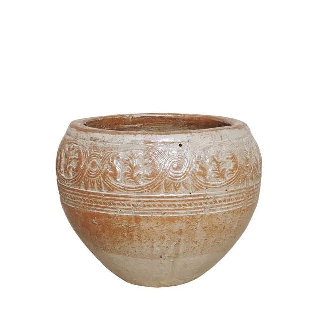 ΠΙΘΑΡΙ-ΚΑΣΠΩ ΕΚΡΟΥ ΠΑΛΑΙΩΜΕΝΟ ΣΤΡΟΓΓΥΛΟ ΜΠΟΡΝΤΟΥΡΑ ΜΙΚΡΟ Φ45x34cm 6/ΠΑΛΕΤΑ – Προσφέρει μοναδική αισθητική | iroots.gr