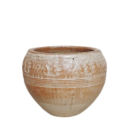 ΠΙΘΑΡΙ-ΚΑΣΠΩ ΕΚΡΟΥ ΠΑΛΑΙΩΜΕΝΟ ΣΤΡΟΓΓΥΛΟ ΜΠΟΡΝΤΟΥΡΑ ΜΙΚΡΟ Φ45x34cm 6/ΠΑΛΕΤΑ – Προσφέρει μοναδική αισθητική | iroots.gr