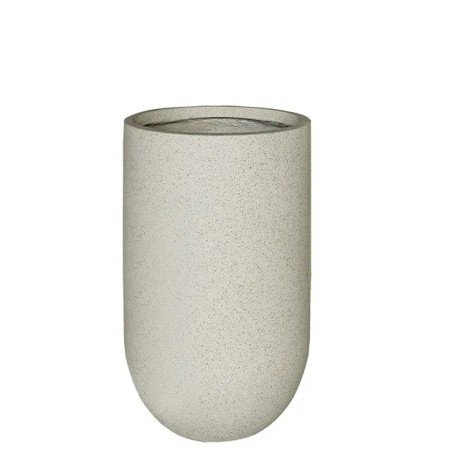 ΚΑΣΠΩ FIBER CLAY ΜΠΕΖ-ΓΡΑΝΙΤΗ ΨΗΛΟ ΣΤΡΟΓΓΥΛΟ ΜΕΣΑΙΟ Φ36x60cm – Δημιουργεί αίσθηση πολυτέλειας χωρίς κόπο | iroots.gr