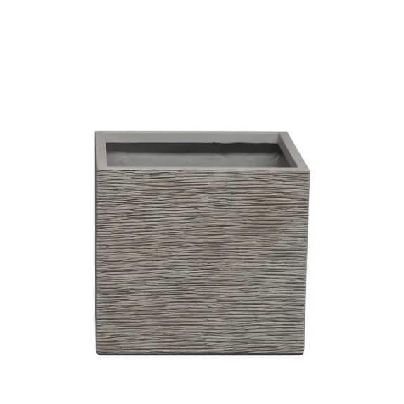 ΚΑΣΠΩ FIBERCLAY ΜΙΚΡΟ ΜΠΕΖ ΤΕΤΡΑΓΩΝΟ-ΓΡΑΜMΩΤΟ - 32x32x30cm – Δίνει premium χαρακτήρα στο περιβάλλον | iroots.gr