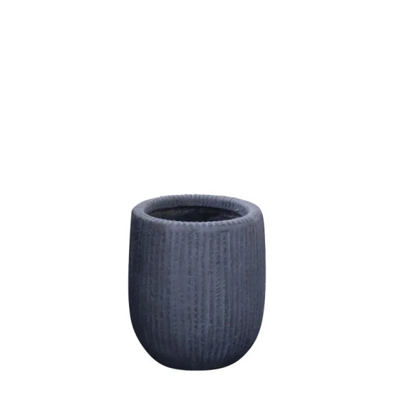 ΚΑΣΠΩ FIBERCLAY ΣΚ.ΓΚΡΙ ΣΤΡΟΓΓΥΛΟ-ΓΡΑΜΜΩΣΕΙΣ ΚΑΘΕΤΕΣ ΜΙΚΡΟ - Φ23x28cm – Ταιριάζει σε κάθε μοντέρνο ή επαγγελματικό χώρο | iroots