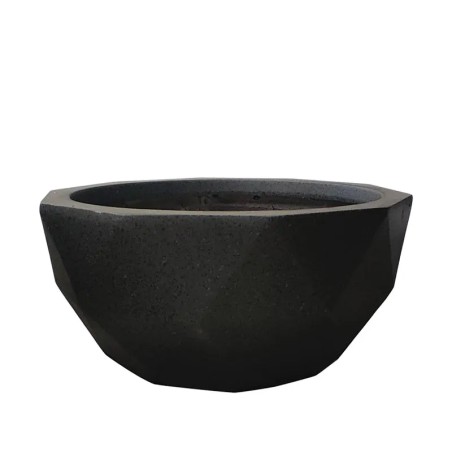 ΚΑΣΠΩ FIBERCLAY ΜΕΓΑΛΟ ΑΝΘΡΑΚΙ ΓΡΑΝΙΤΗ ΠΟΛΥΓΩΝΟ-ΓΑΒΑΘΑ - Φ54x26cm – Δίνει premium χαρακτήρα στο περιβάλλον | iroots.gr