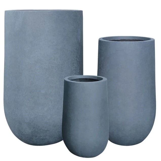 ΚΑΣΠΩ FIBER CLAY ΣΕΤ/3 ΓΚΡΙ ΑΝΟΙΧΤΟ ΓΚΡΙ ΜΑΡΜΑΡΟ-ΒΑΡΕΛΙ S:Φ26x45, M:Φ36x60, L:Φ46x75cm 12/ΠΑΛ – Ταιριάζει σε κάθε μοντέρνο ή επα