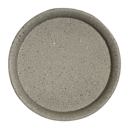 ΠΙΑΤΟ FIBER CLAY ΜΟΚΚΑ-ΜΠΕΖ ΓΡΑΝΙΤΗ ΣΤΡΟΓΓΥΛΟ ΓΙΑ ΚΑΣΠΩ - Φ28x3.5cm 5/ΚΙΒ – Δημιουργεί αίσθηση πολυτέλειας χωρίς κόπο | iroots.g