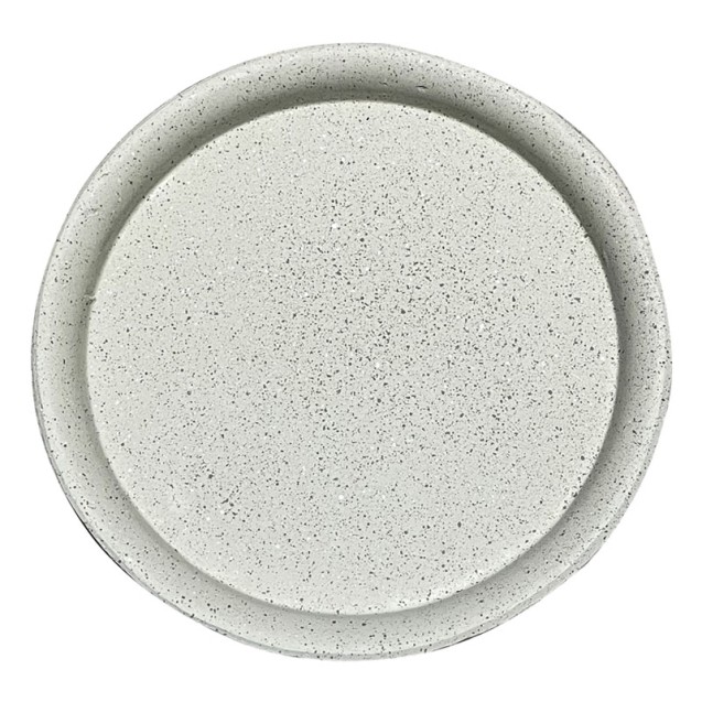 ΠΙΑΤΟ FIBER CLAY ΜΠΕΖ-ΓΡΑΝΙΤΗ ΣΤΡΟΓΓΥΛΟ ΓΙΑ ΚΑΣΠΩ - Φ32x3.5cm 5/ΚΙΒ