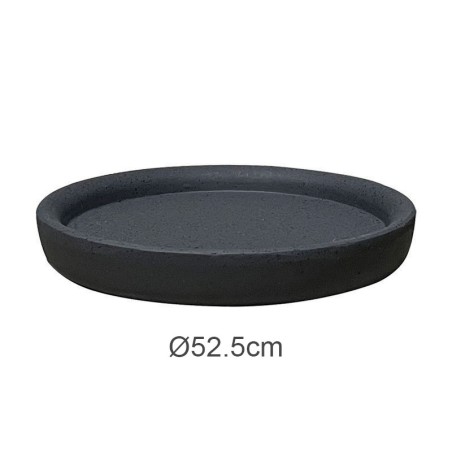 ΠΙΑΤΟ FIBER CLAY ΑΝΘΡΑΚΙ ΓΡΑΝΙΤΗ ΣΤΡΟΓΓΥΛΟ ΓΙΑ ΚΑΣΠΩ - Φ52.5x4.5cm 5/ΚΙΒ – Ταιριάζει σε κάθε μοντέρνο ή επαγγελματικό χώρο | iro