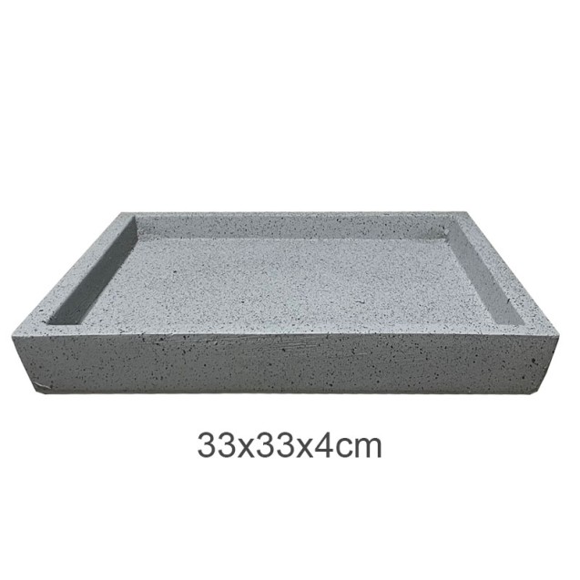 ΠΙΑΤΟ FIBER CLAY ΓΚΡΙ ΓΡΑΝΙΤΗ ΤΕΤΡΑΓΩΝΟ ΓΙΑ ΚΑΣΠΩ - 33x33x4cm 5/ΚΙΒ – Αναβαθμίζει άμεσα τον χώρο σου | iroots.gr