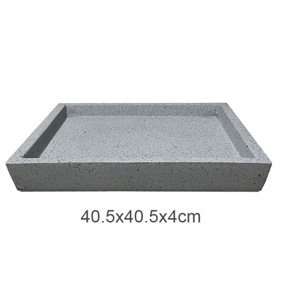 ΠΙΑΤΟ FIBER CLAY ΓΚΡΙ ΓΡΑΝΙΤΗ ΤΕΤΡΑΓΩΝΟ ΓΙΑ ΚΑΣΠΩ - 40.5x40.5x4cm 5/ΚΙΒ – Ταιριάζει σε κάθε μοντέρνο ή επαγγελματικό χώρο | iroo