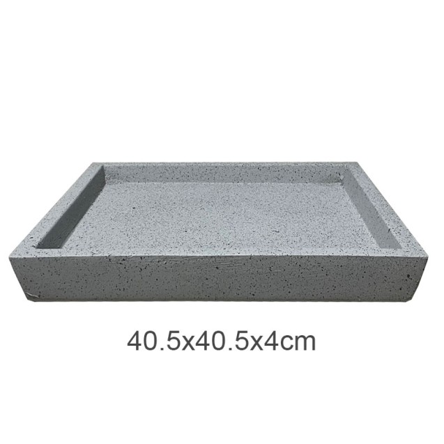 ΠΙΑΤΟ FIBER CLAY ΓΚΡΙ ΓΡΑΝΙΤΗ ΤΕΤΡΑΓΩΝΟ ΓΙΑ ΚΑΣΠΩ - 40.5x40.5x4cm 5/ΚΙΒ – Ταιριάζει σε κάθε μοντέρνο ή επαγγελματικό χώρο | iroo