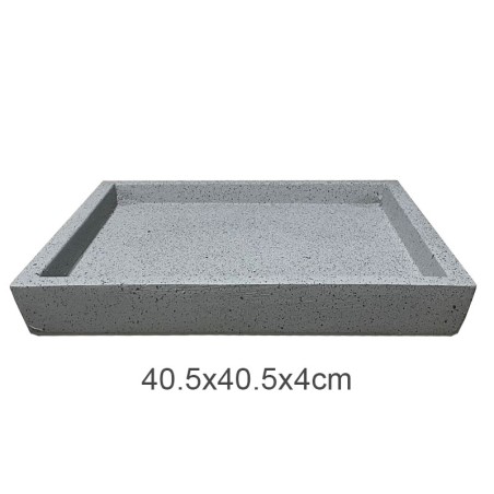 ΠΙΑΤΟ FIBER CLAY ΓΚΡΙ ΓΡΑΝΙΤΗ ΤΕΤΡΑΓΩΝΟ ΓΙΑ ΚΑΣΠΩ - 40.5x40.5x4cm 5/ΚΙΒ – Ταιριάζει σε κάθε μοντέρνο ή επαγγελματικό χώρο | iroo