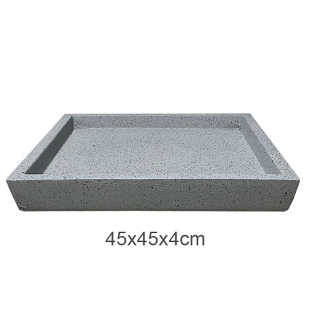 ΠΙΑΤΟ FIBER CLAY ΓΚΡΙ ΓΡΑΝΙΤΗ ΤΕΤΡΑΓΩΝΟ ΓΙΑ ΚΑΣΠΩ - 45x45x4cm 5/ΚΙΒ – Ταιριάζει σε κάθε μοντέρνο ή επαγγελματικό χώρο | iroots.g