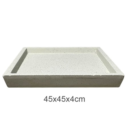 ΠΙΑΤΟ FIBER CLAY ΜΠΕΖ-ΓΡΑΝΙΤΗ ΤΕΤΡΑΓΩΝΟ ΓΙΑ ΚΑΣΠΩ - 45x45x4cm 5/ΚΙΒ – Δημιουργεί αίσθηση πολυτέλειας χωρίς κόπο | iroots.gr