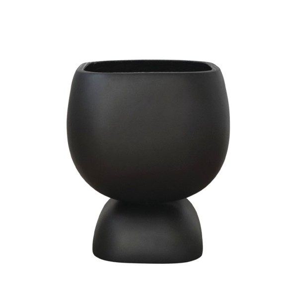 FIBERCLAY ΚΑΣΠΩ ΜΠΩΛ ΜΕ ΒΑΣΗ ΜΑΥΡΟ ΜΑΤ - 32.5x32.5x39.5cm 1/ΚΙΒ – Αναβαθμίζει άμεσα τον χώρο σου | iroots.gr