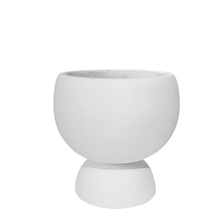 FIBERCLAY ΛΕΥΚΟ ΚΑΣΠΩ ΜΠΩΛ ΜΕ ΒΑΣΗ - Φ30x35cm 1/ΚΙΒ – Δίνει premium χαρακτήρα στο περιβάλλον | iroots.gr