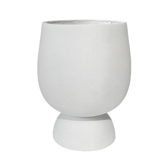 FIBERCLAY ΛΕΥΚΟ ΚΑΣΠΩ ΜΠΩΛ ΜΕ ΒΑΣΗ - Φ35x45cm 1/ΚΙΒ – Προσφέρει μοναδική αισθητική | iroots.gr